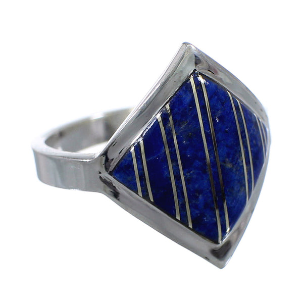 Sterling Silver Jewelry Lapis Ring Size 5-1/4 AX92422